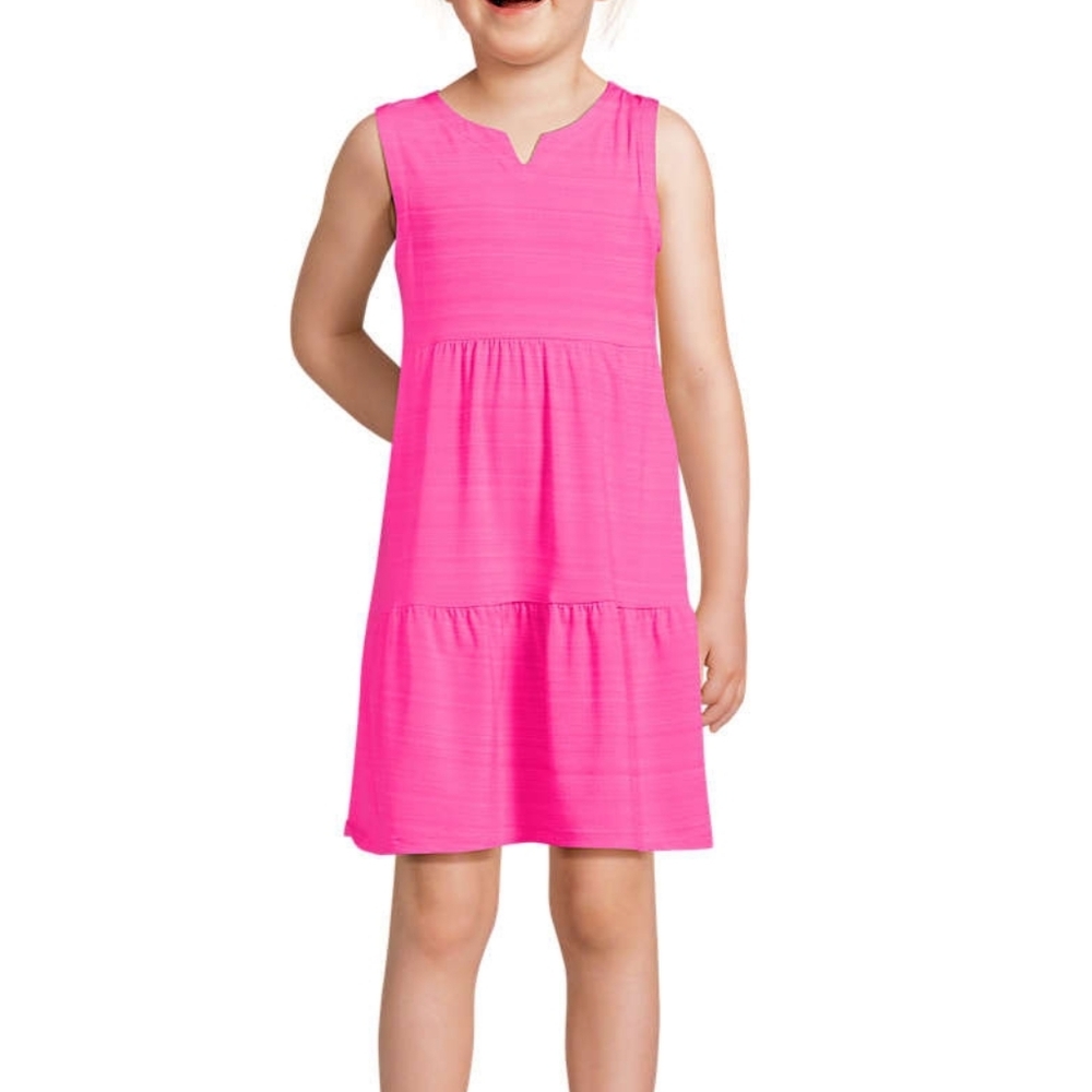 2 Piece Set. Lands' End Pink One Piece Swimwear Racerback With Cover-up. NWT.